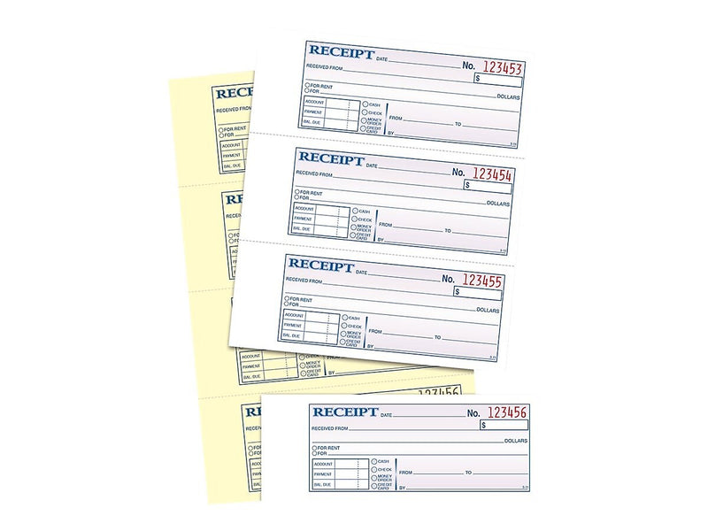 TOPS 2-Part Carbonless Receipts Book, 2.75"L x 7.13"W, 200 Forms/Book, Each (TOP 46806)