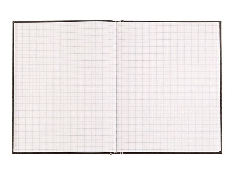 Rediform Executive and Journals 1-Subject Professional Notebooks, 7.25" x 9.25", Quad, 96 Sheets, Black (A9Q)