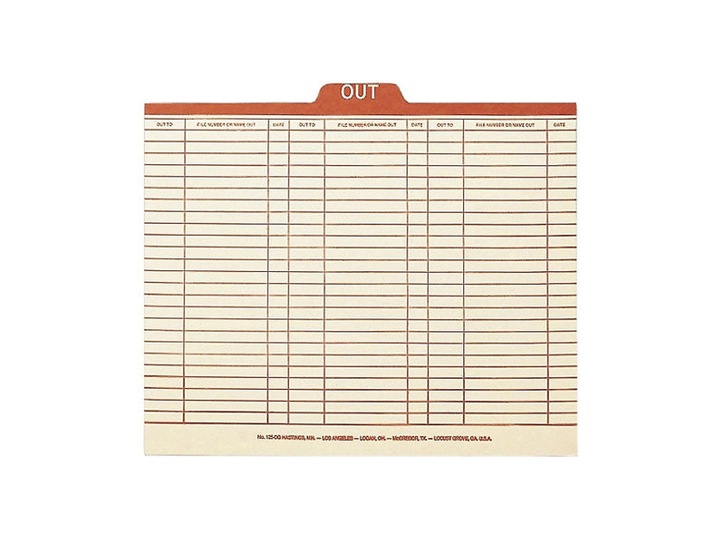 Smead Heavyweight Outguides Hanging File Folder Tabs, 1/5-Cut Tab, Center Position, Manila, 100/Box (51910)