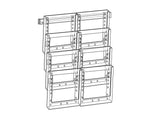Azar Literature Holder, 18" x 20.25", Vertical, Wall Mounted, Clear, Plastic (252322)