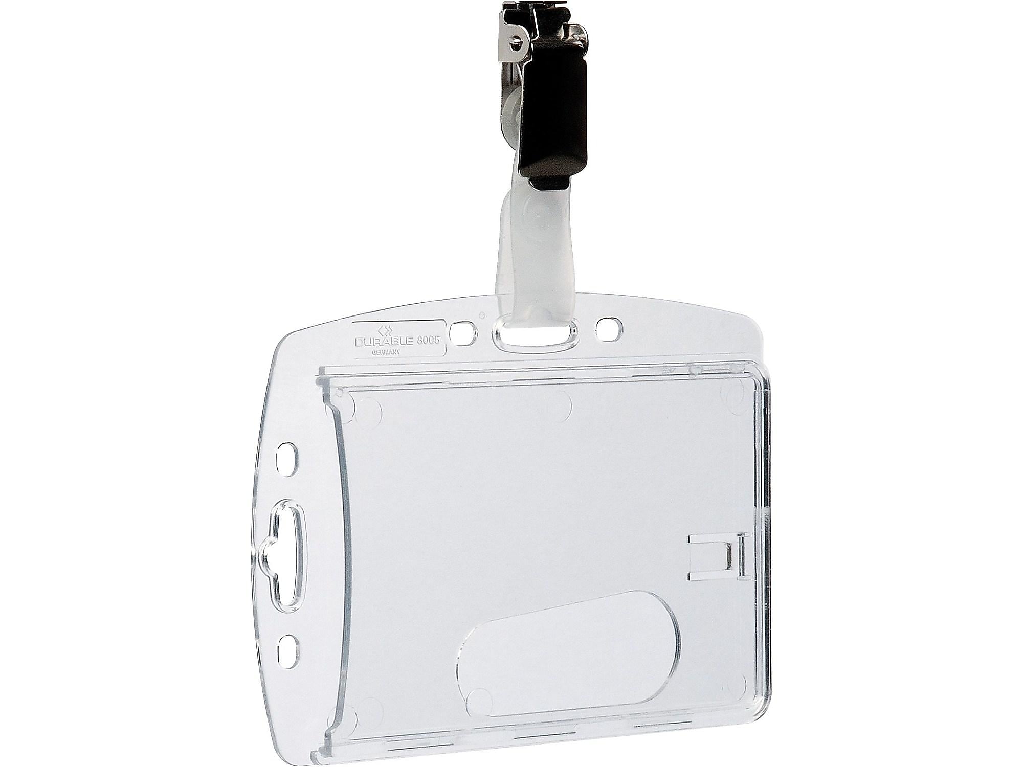 Durable ID Badge Holders, Clear, 25/Box (8005-19)