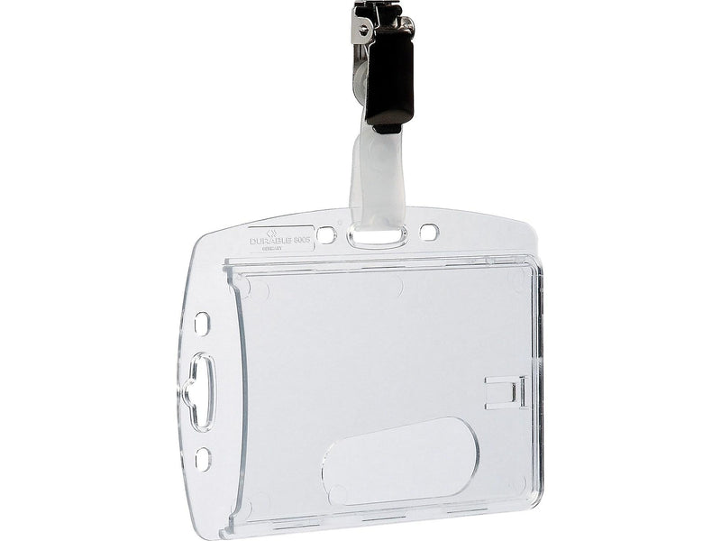 Durable ID Badge Holders, Clear, 25/Box (8005-19)
