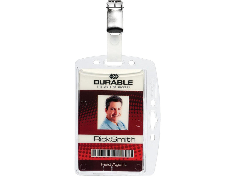 Durable ID Badge Holders, Clear, 25/Box (8005-19)