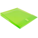 JAM Paper Standard Plastic Document File, 1 Pocket, Letter, Lime Green, 12/Pack (118V1LI)