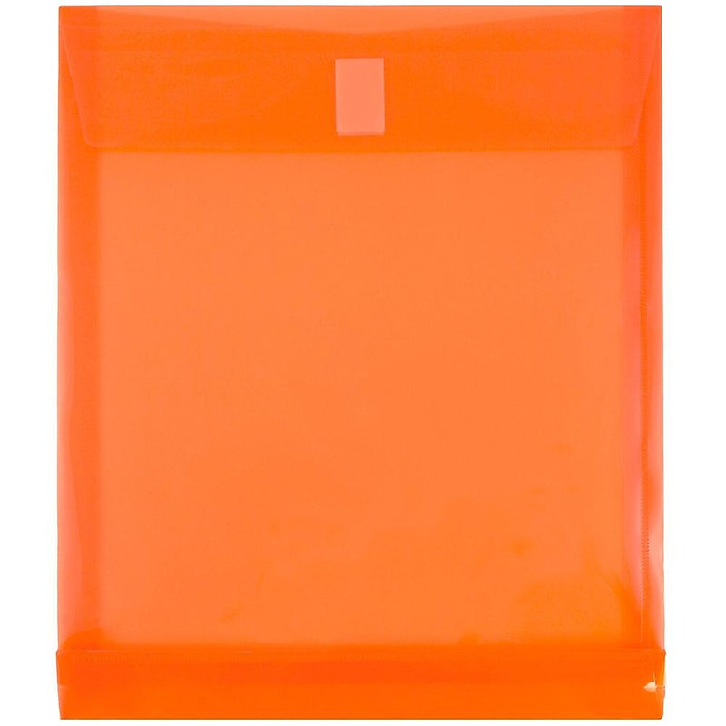 JAM Paper Plastic Document File, Letter, Orange, 12/Pack (118V1OR)
