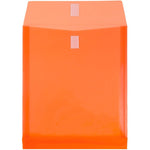 JAM Paper Plastic Document File, Letter, Orange, 12/Pack (118V1OR)