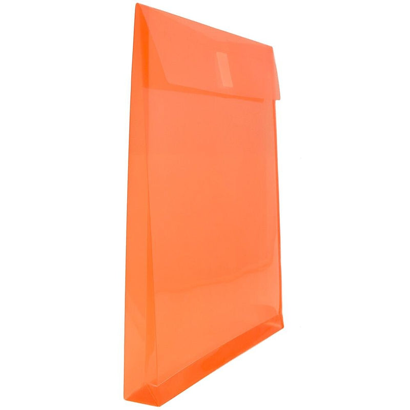 JAM Paper Plastic Document File, Letter, Orange, 12/Pack (118V1OR)