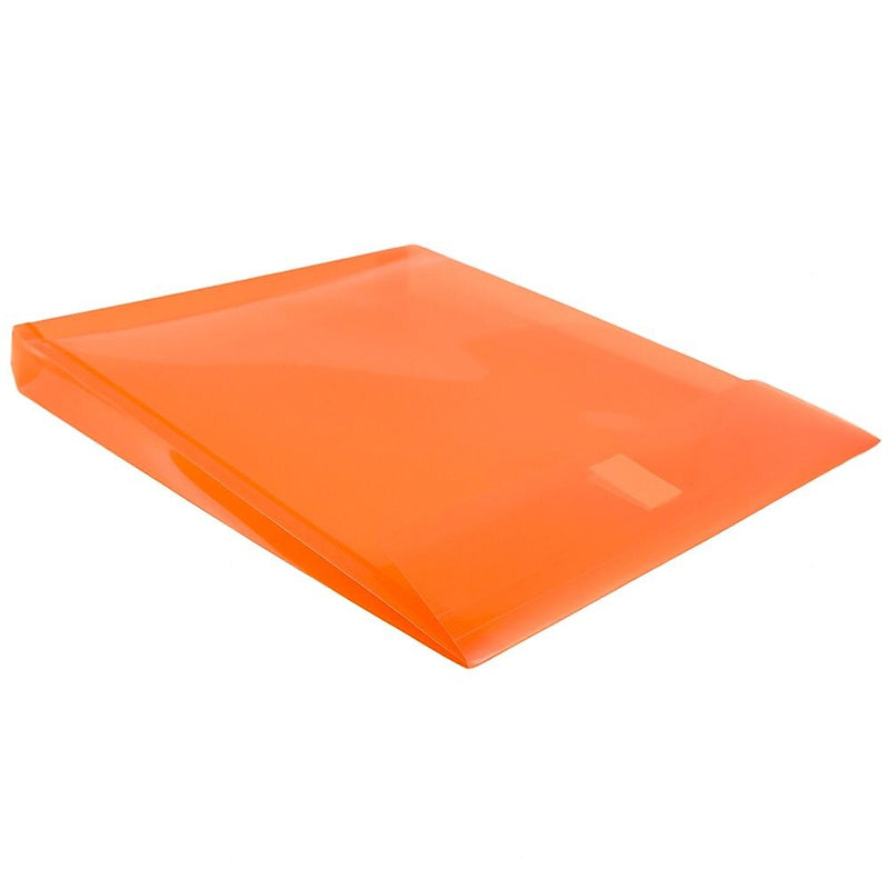 JAM Paper Plastic Document File, Letter, Orange, 12/Pack (118V1OR)
