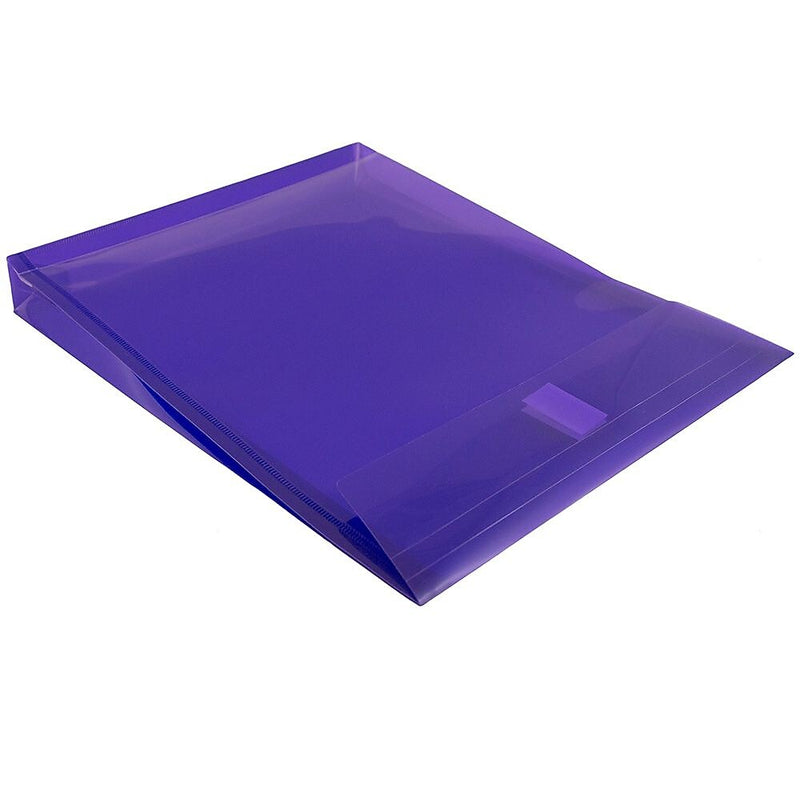 JAM Paper Standard Plastic Document File, Letter, Purple, 12/Pack (118V1PU)