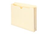 Smead 100% Recycled File Jackets, Reinforced Straight-Cut Tab, 2" Expansion, Letter Size, Manila, 50/Box (75605)