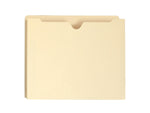 Smead 100% Recycled File Jackets, Reinforced Straight-Cut Tab, 2" Expansion, Letter Size, Manila, 50/Box (75605)