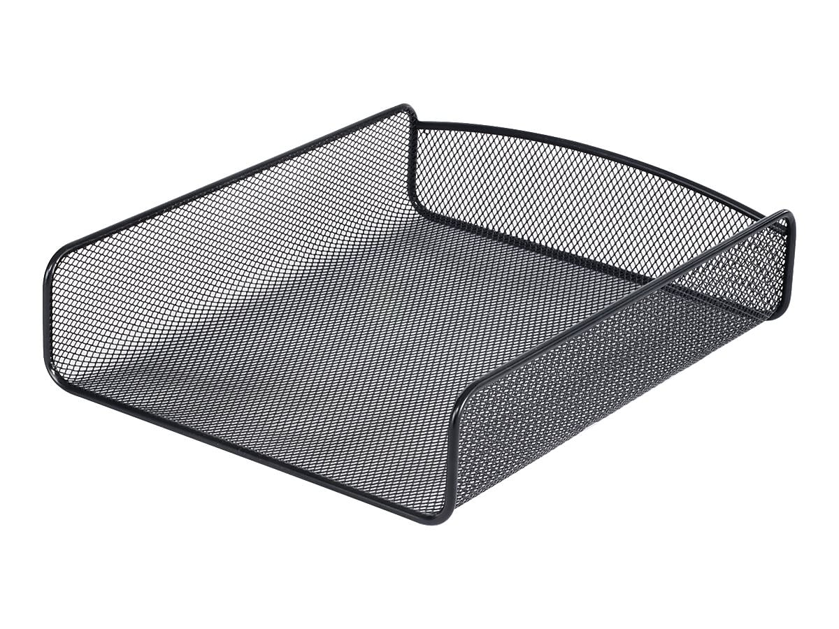 Safco Onyx Front Loading Letter Tray, Black Steel Mesh (3272BL)