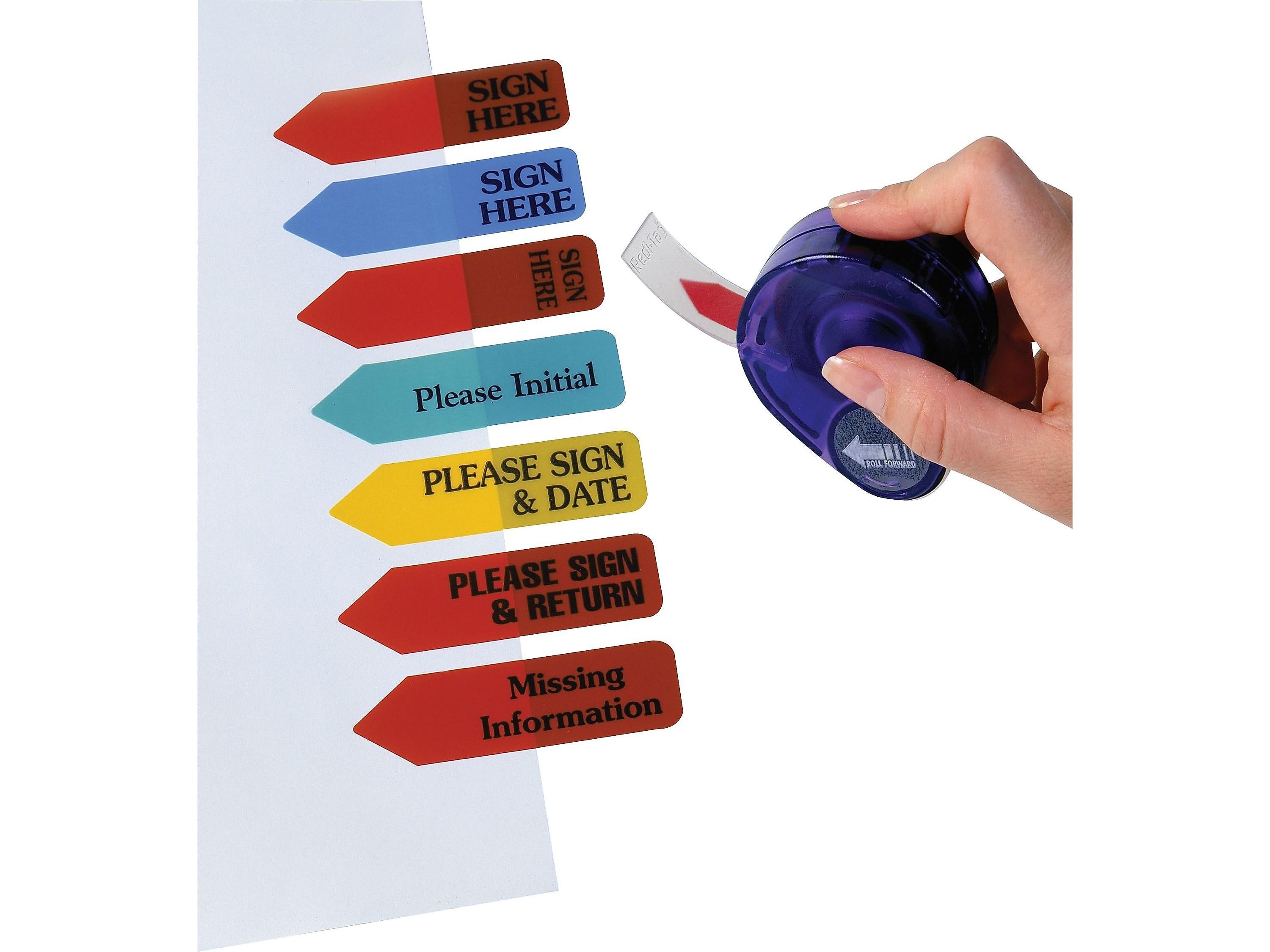 Redi-Tag Sign Here Flags, Yellow, 1.88" Wide, 120/Pack (81124)