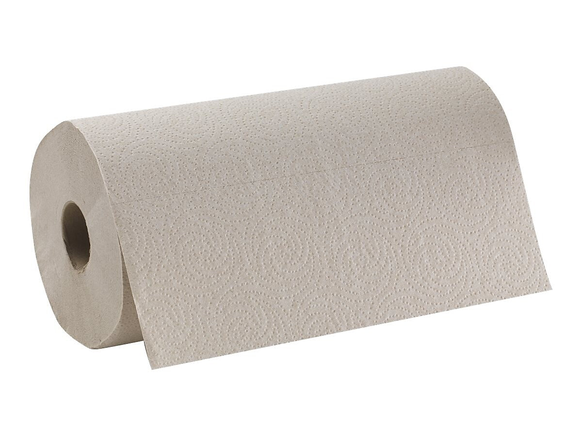 Pacific Blue Basic Recycled Paper Towels, 2-ply, 250 Sheets/Roll, 12 Rolls/Carton (28290)