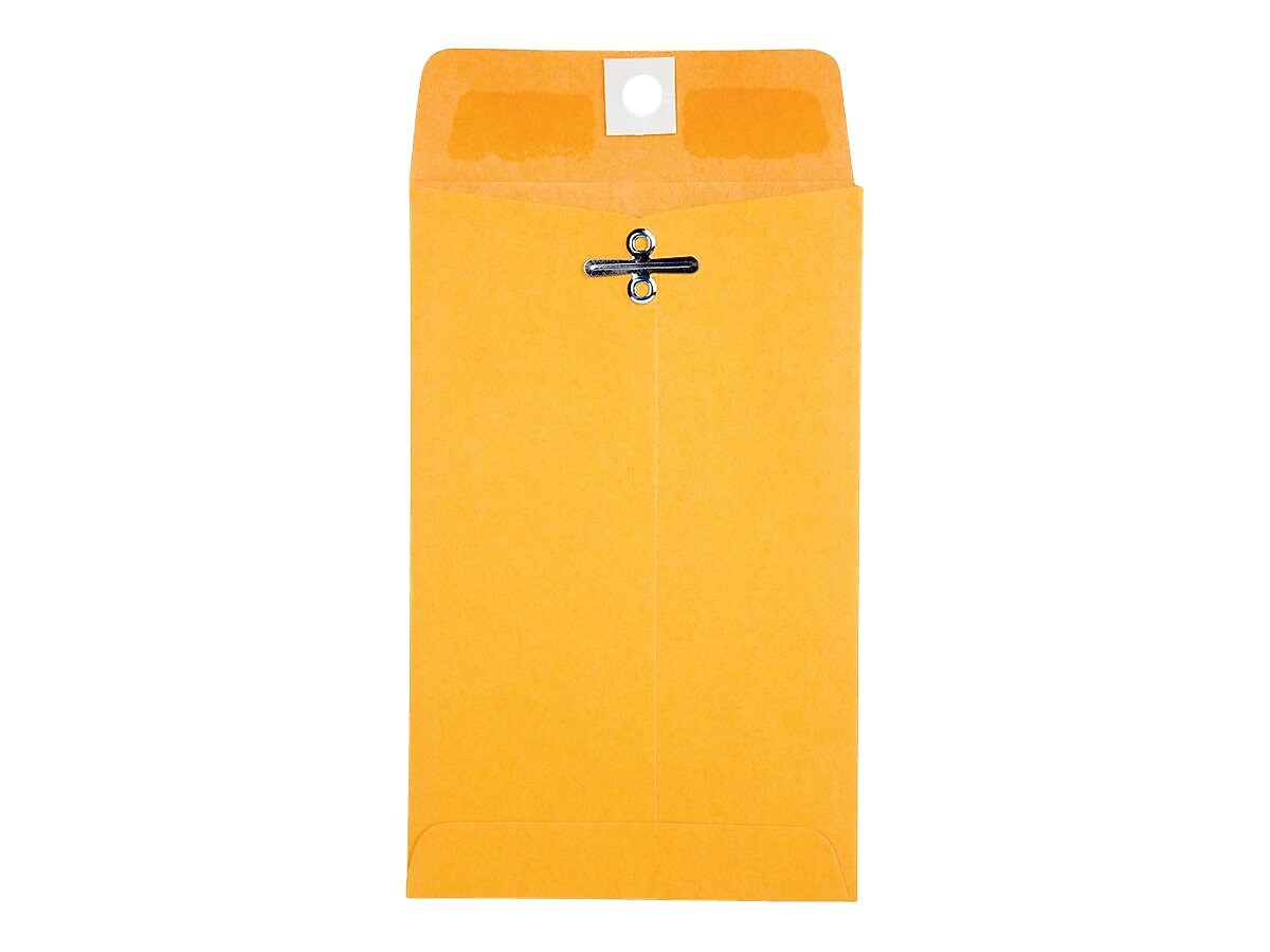 Quality Park Clasp & Moistenable Glue Kraft Catalog Envelopes, 4" x 6.38", Brown Kraft, 100/Box (QUA37815)