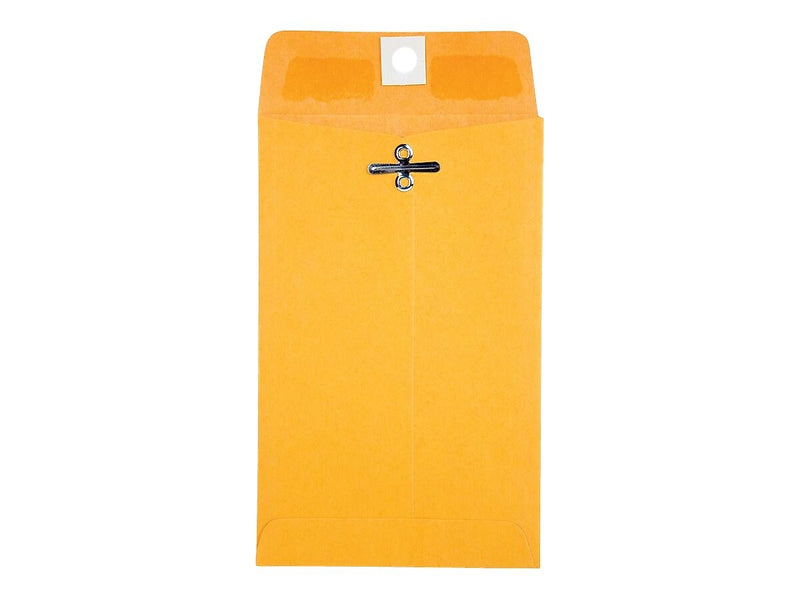 Quality Park Clasp & Moistenable Glue Kraft Catalog Envelopes, 4" x 6.38", Brown Kraft, 100/Box (QUA37815)