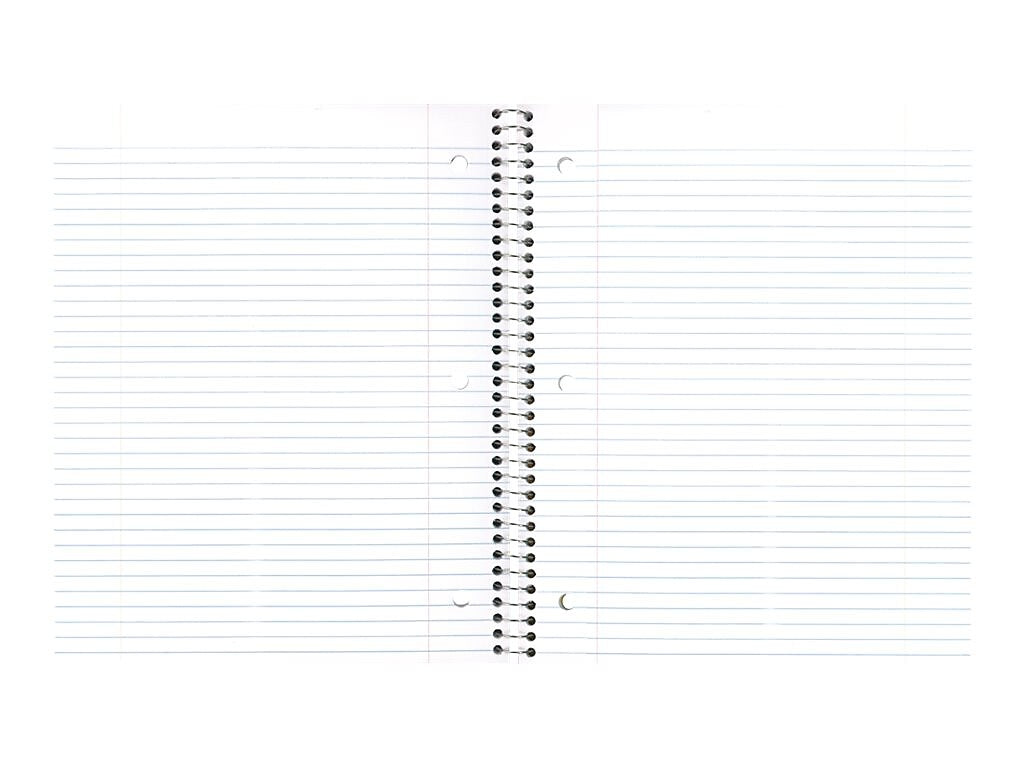 National Brand Kolor Kraft 1-Subject Notebooks, 8.86" x 11", College Ruled, 80 Sheets, Each (RED33709)
