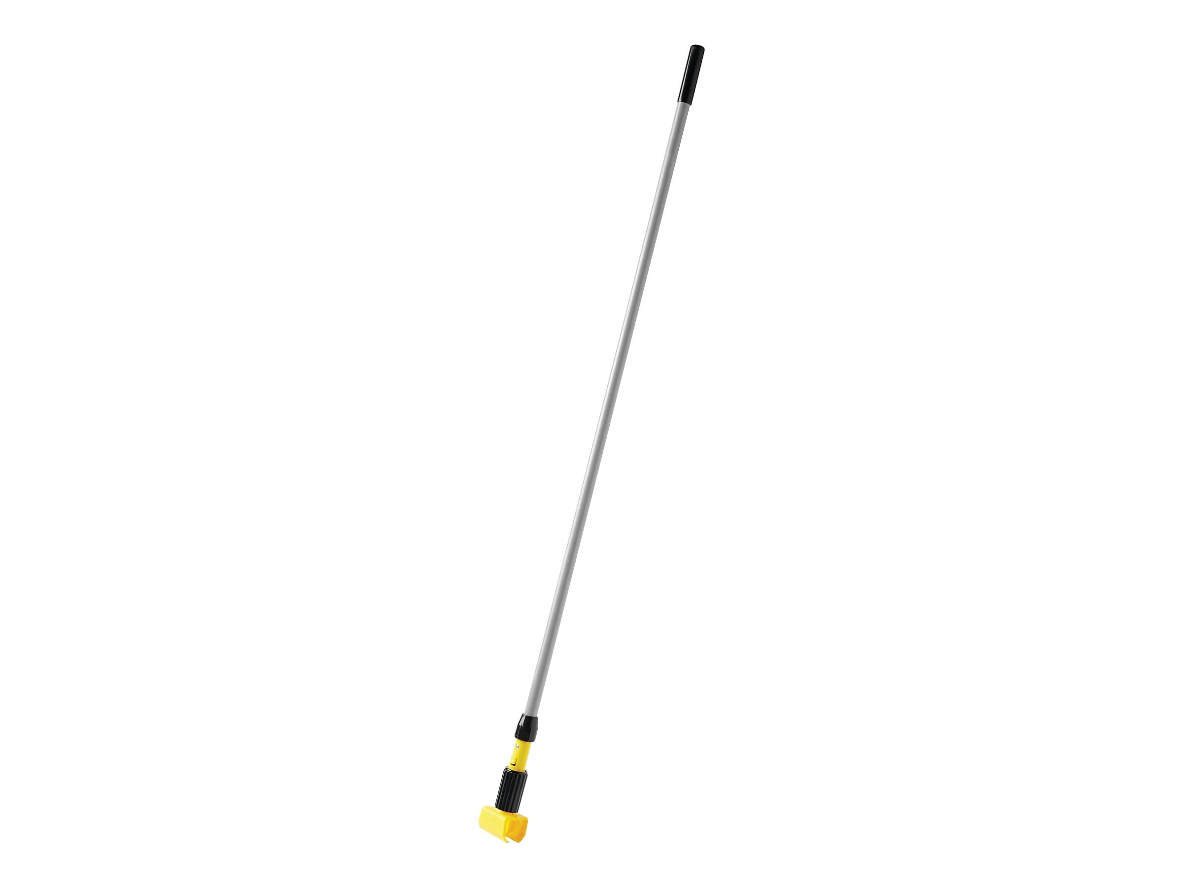 Rubbermaid GRIPPER 60" Vinyl Coated Aluminum Wet Mop Handle, Silver/Yellow (FGH236000000)