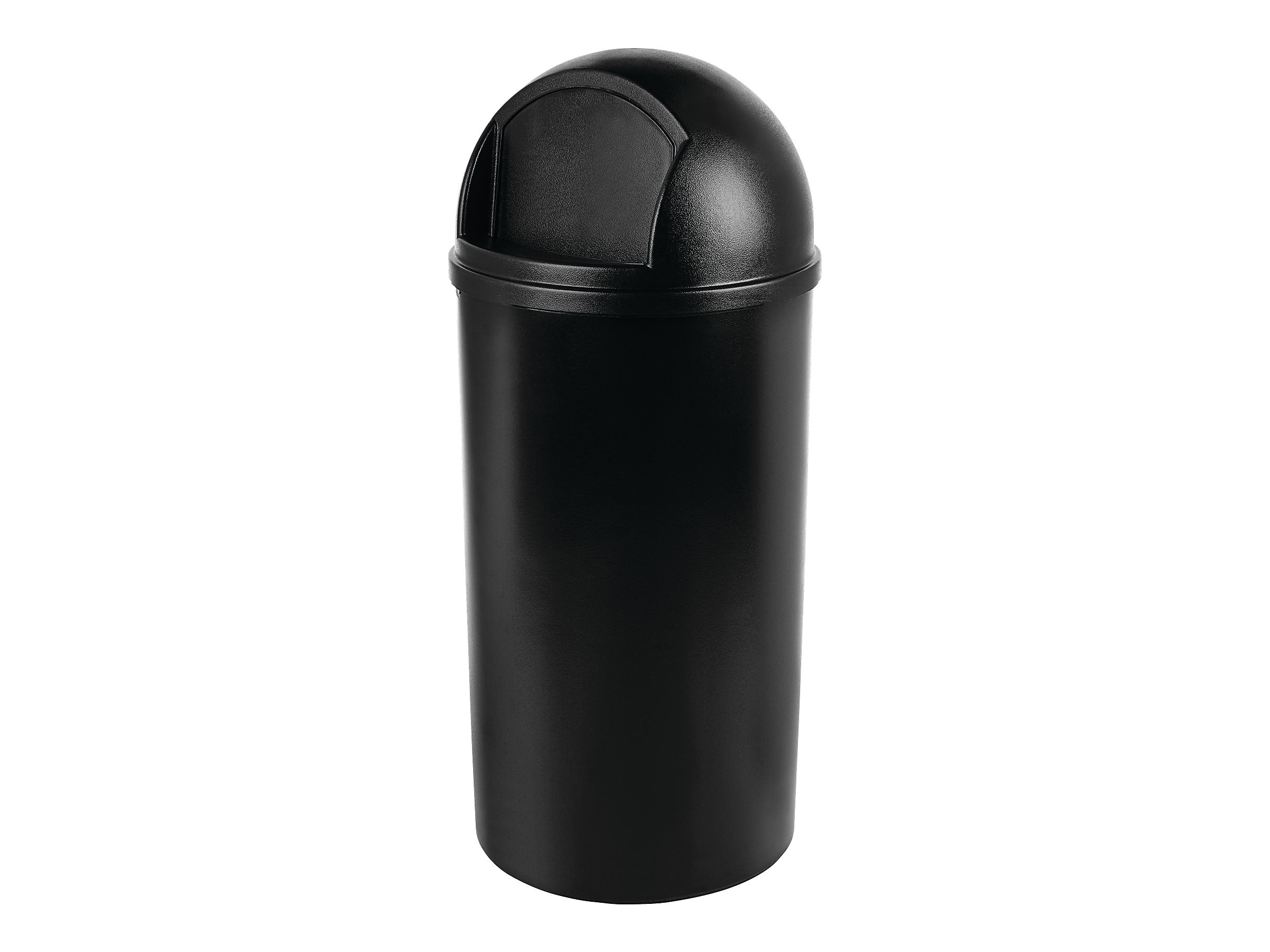 Rubbermaid Marshal Classic Indoor/Outdoor Trash Can w/Lid, Black Resin, 25 Gal. (FG817088BLA)