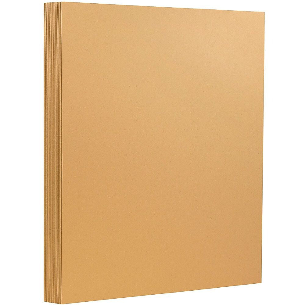 JAM Paper Extra Heavyweight 130 lb. Cardstock Paper, 8.5" x 11", Tan Brown, 25 Sheets/Pack (296431637)