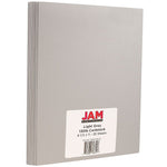 JAM Paper Extra Heavyweight 130 lb. Cardstock Paper, 8.5" x 11", Light Gray, 25 Sheets/Pack (296631632)