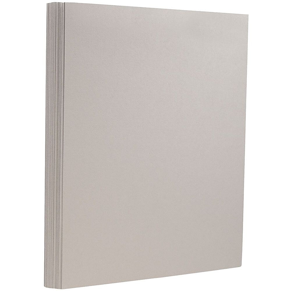 JAM Paper Extra Heavyweight 130 lb. Cardstock Paper, 8.5" x 11", Light Gray, 25 Sheets/Pack (296631632)
