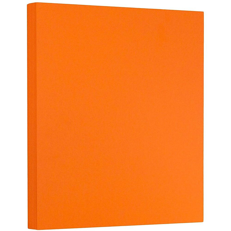 JAM Paper Extra Heavyweight 130 lb. Cardstock Paper, 8.5" x 11", Mandarin Orange, 25 Sheets/Pack (295831634)