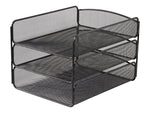 Safco Onyx Triple Letter Tray, Black Steel (3271BL)
