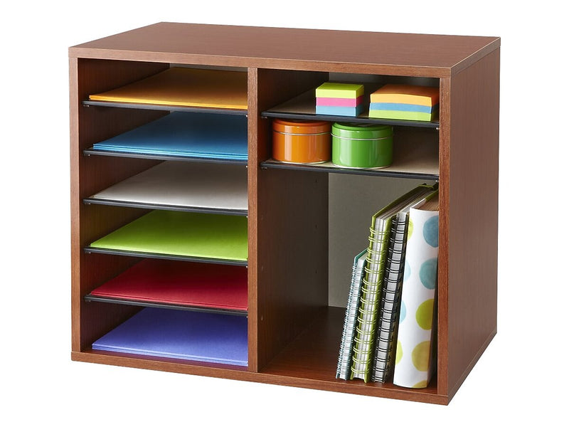 Safco Literature Wood File Organizer, Cherry (9420CY)