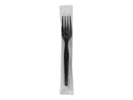 Dixie Individually Wrapped Plastic Fork, Heavy-Weight, Black, 1000/Carton (FH53C7)