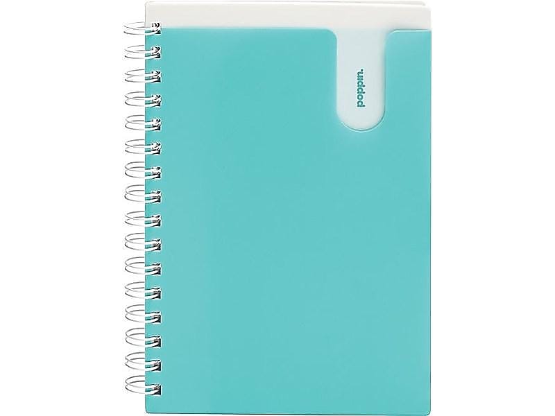 Poppin Pocket Notebook, 6" x 8.5", College Ruled, 80 Sheets, Blue (101351)