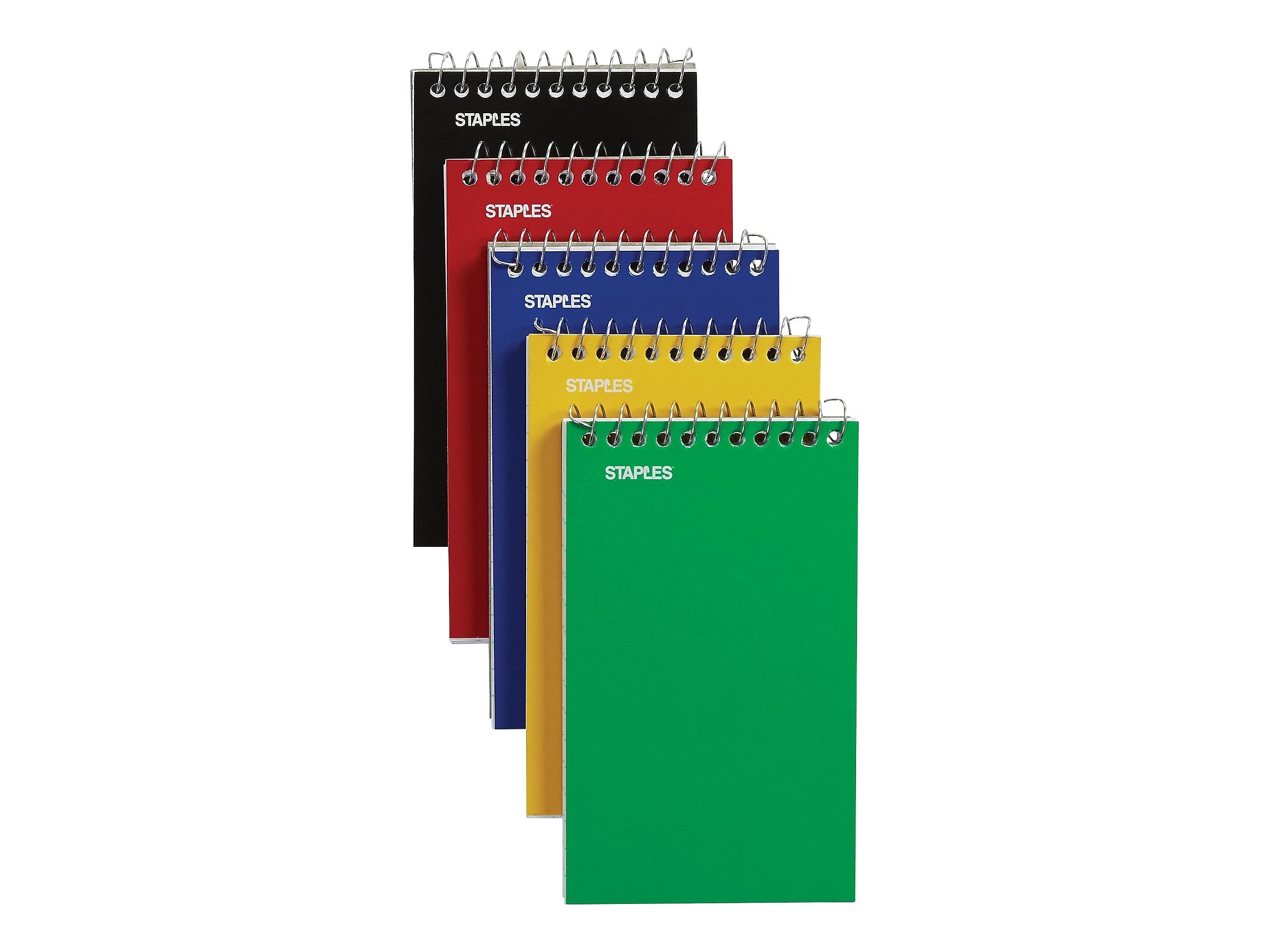 Staples Memo Pads, 3" x 5", College Ruled, Assorted Colors, 75 Sheets/Pad, 240 Pads/Pack (TR11491CT)