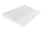 JAM Paper Plastic Envelopes with Button and String Tie Closure, Legal Size, Clear, 12/Pack (219B1CL)
