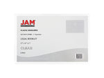 JAM Paper Plastic Envelopes with Button and String Tie Closure, Legal Size, Clear, 12/Pack (219B1CL)