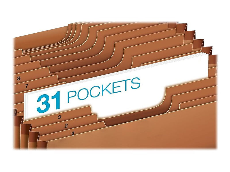 Pendaflex Heavy Duty Expanding File, 1-31 Index, Letter Size, 31-Pocket, Brown (R217DHD)