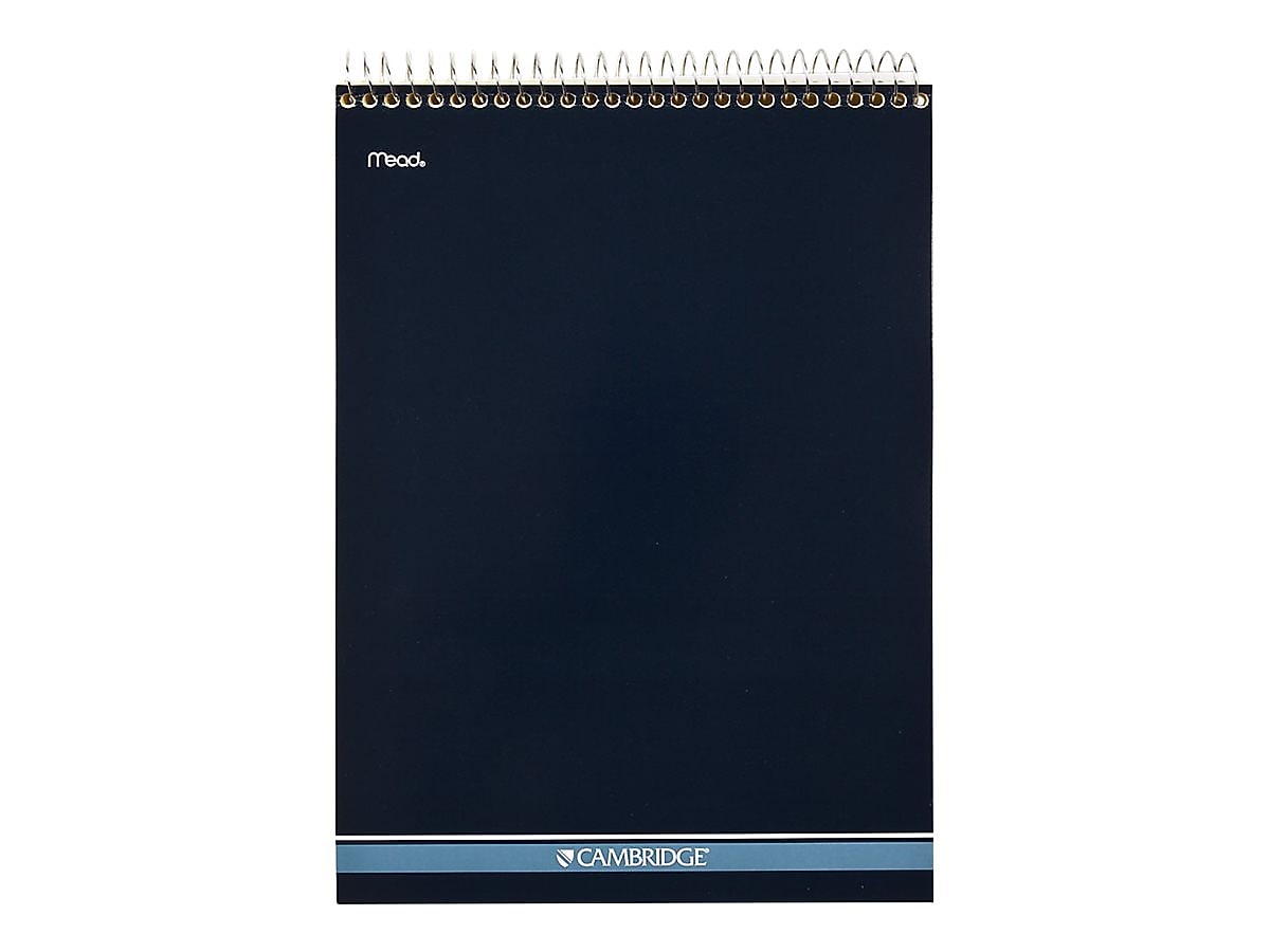 Cambridge Steno Pad, 8.5" x 11", Wide Ruled, Blue, 70 Sheets/Pad (MEA59880)