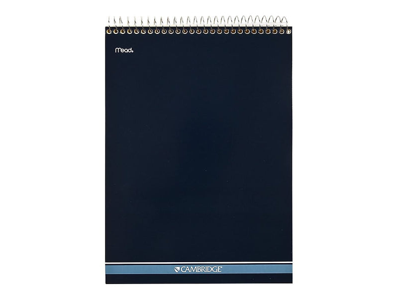 Cambridge Steno Pad, 8.5" x 11", Wide Ruled, Blue, 70 Sheets/Pad (MEA59880)