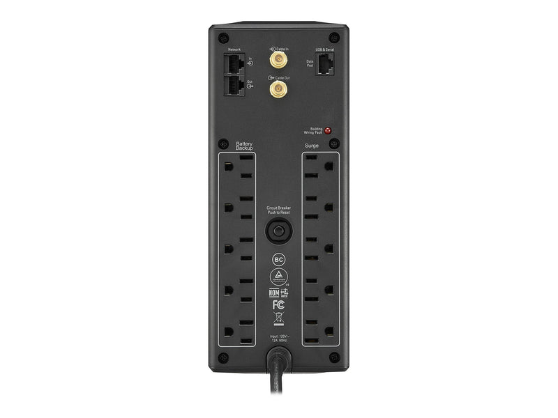 APC Back UPS Pro 1350VA 10-Outlet Battery Backup and Surge Protector, Black (BX1350M)