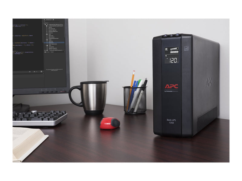 APC Back UPS Pro 1350VA 10-Outlet Battery Backup and Surge Protector, Black (BX1350M)