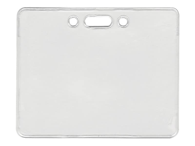 Advantus ID Badge Holders, Clear, 50/Pack (75450)