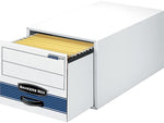 Bankers Box Stor/Drawer Steel Plus File Drawers, Letter Size, White/Blue, 6/Carton (00311)