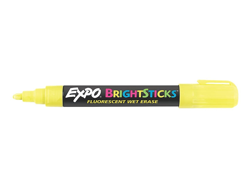 Expo BrightSticks Wet Erase Markers, Bullet Tip, Assorted, 5/Pack (14075)