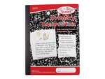 Staples® Composition Notebooks, 7.5" x 9.75", Primary Ruled, 100 Sheets, Black/Red, 12/Carton (42079CT)