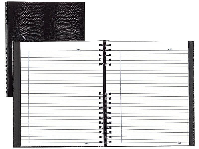 Blueline NotePro 1-Subject Professional Notebooks, 8.5" x 10.75", College Ruled, 150 Sheets, Black (A10300.BLK)