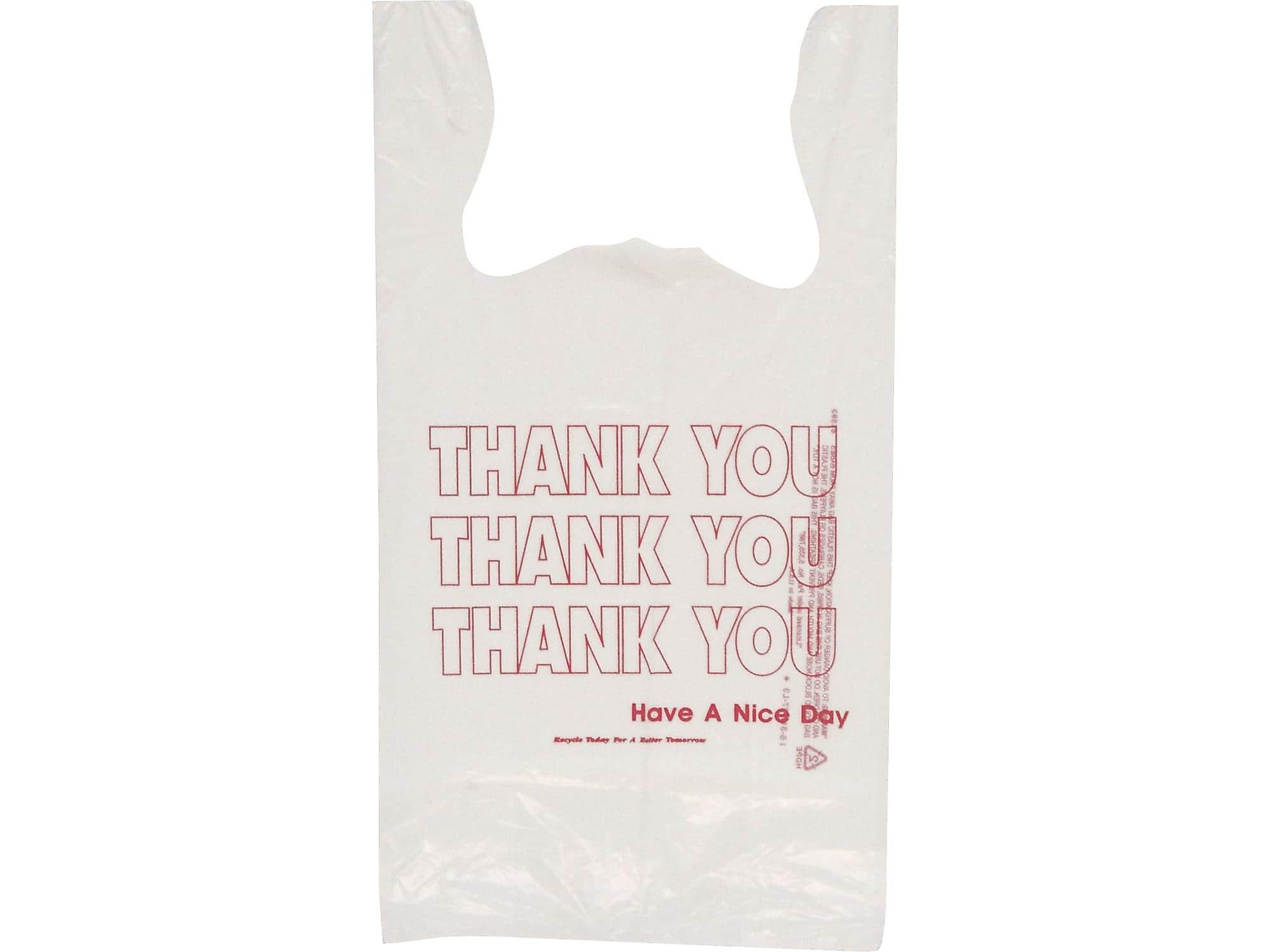 Interplast 21"H x 11.5"W Shopping Bags, White, 900/Carton (THW1VAL)