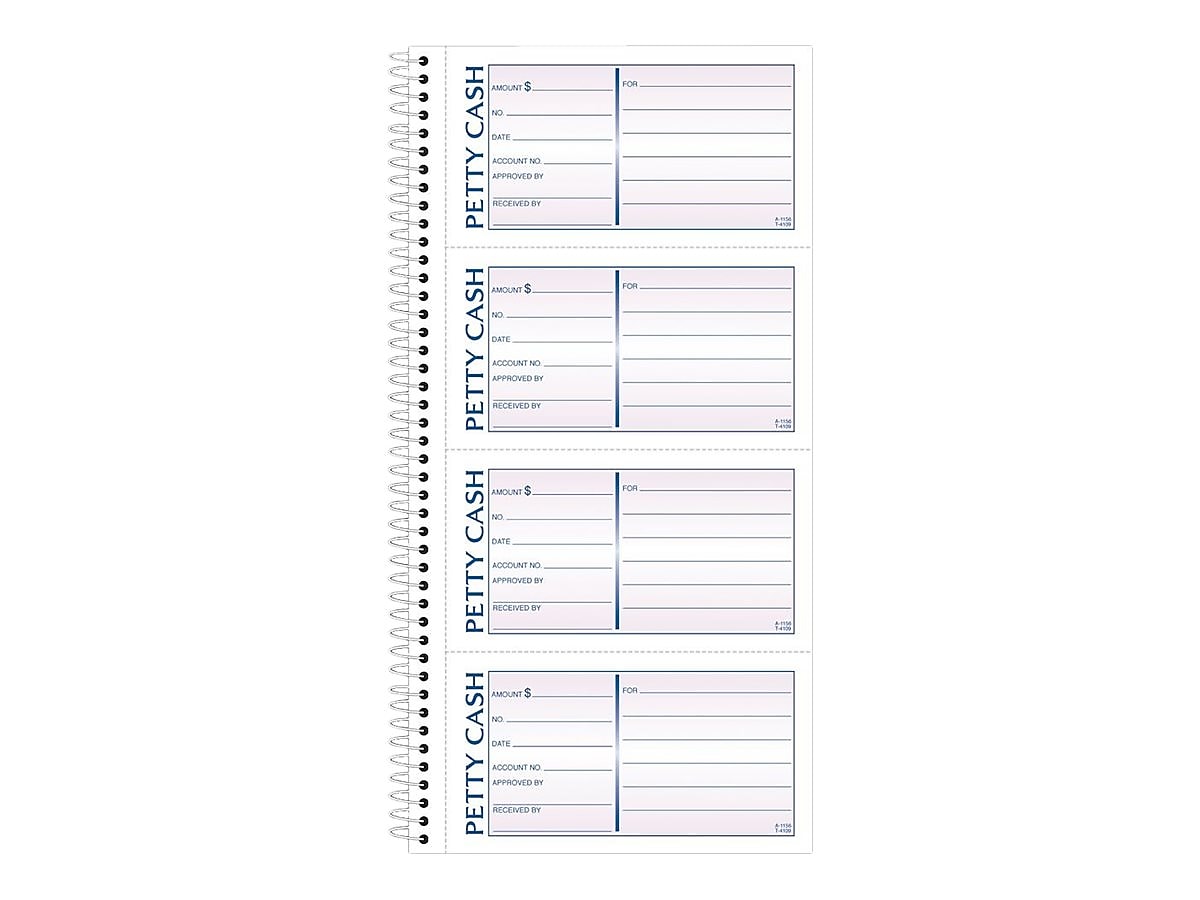 Adams 2-Part Petty Cash Carbonless Receipts Book, 2.75" x 5", 200 Forms/Book (ABF SC1156)