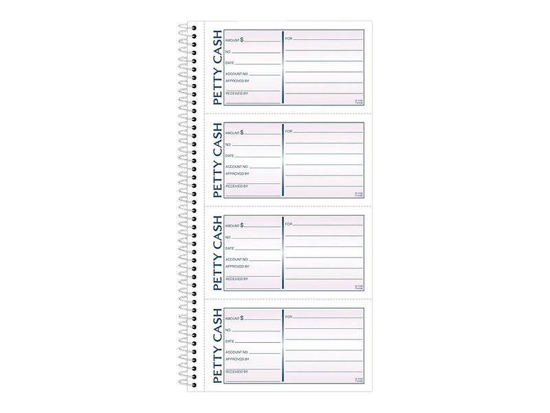 Adams 2-Part Petty Cash Carbonless Receipts Book, 2.75" x 5", 200 Forms/Book (ABF SC1156)