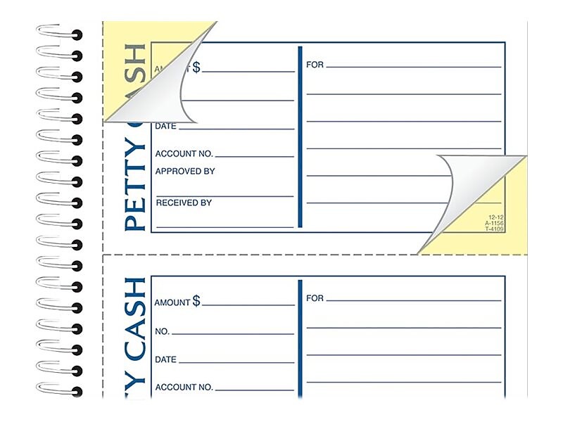 Adams 2-Part Petty Cash Carbonless Receipts Book, 2.75" x 5", 200 Forms/Book (ABF SC1156)