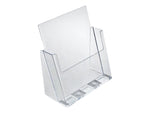 Azar Brochure Holder, 9.17" x 9.8", Vertical, Table Top, Clear, Plastic, 2/Pack (AZA252385)