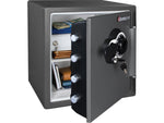 SentrySafe Steel Fire/Waterproof Safe with Combination w/Key, 1.23 cu. ft. (SFW123DEB)